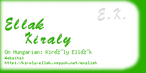 ellak kiraly business card